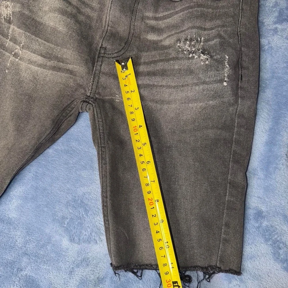 No Boundaries black & gray denim shorts men size 28